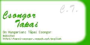 csongor tapai business card