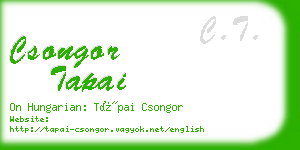 csongor tapai business card